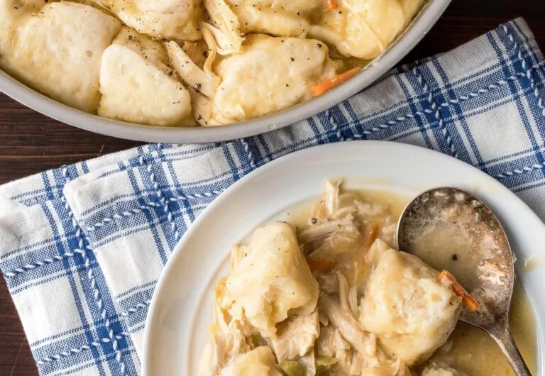 Easy Chicken and Dumplings with Biscuits