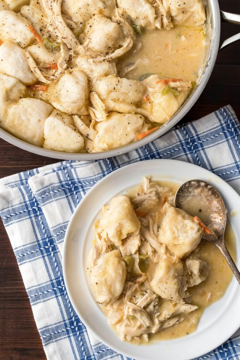 Easy Chicken and Dumplings with Biscuits