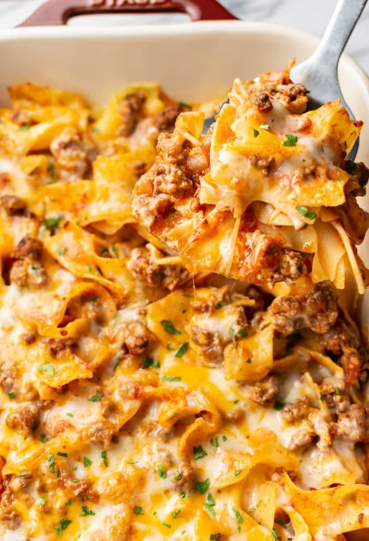 Cheesy Beef and Noodle Casserole